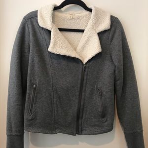 GREY FURRY JACKET